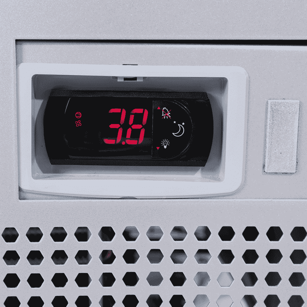 Bromic Upright Display Fridge - 1082L - 2 Door - Flat Glass - Lightbox - Silver