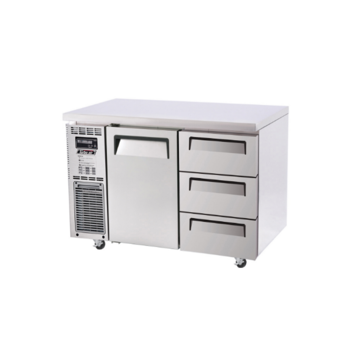 Turbo Air 1 Door 3 Drawer Undercounter Freezer 1200mm KUF12-3D-3-N - Whisk Hospitality - KUF12-3D-3-N
