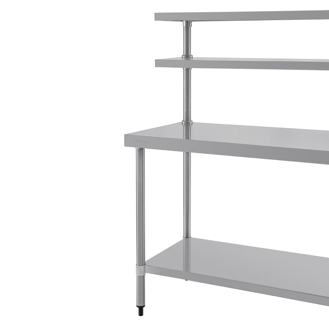 Vogue Table with Gantry Shelf St/St - 1500x 1200x600mm CC359