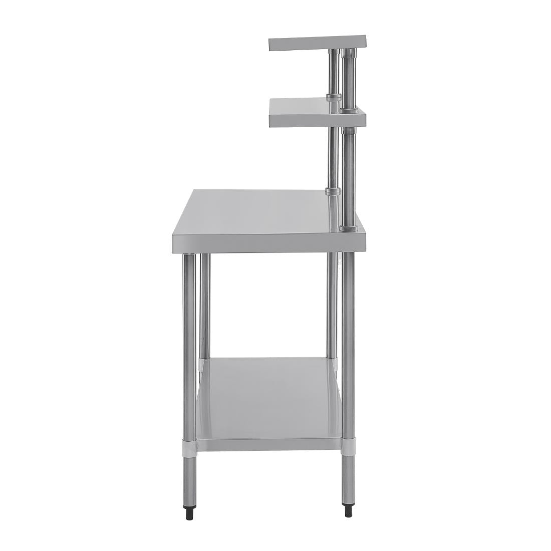 Vogue Table with Gantry Shelf St/St - 1500x 1200x600mm CC359