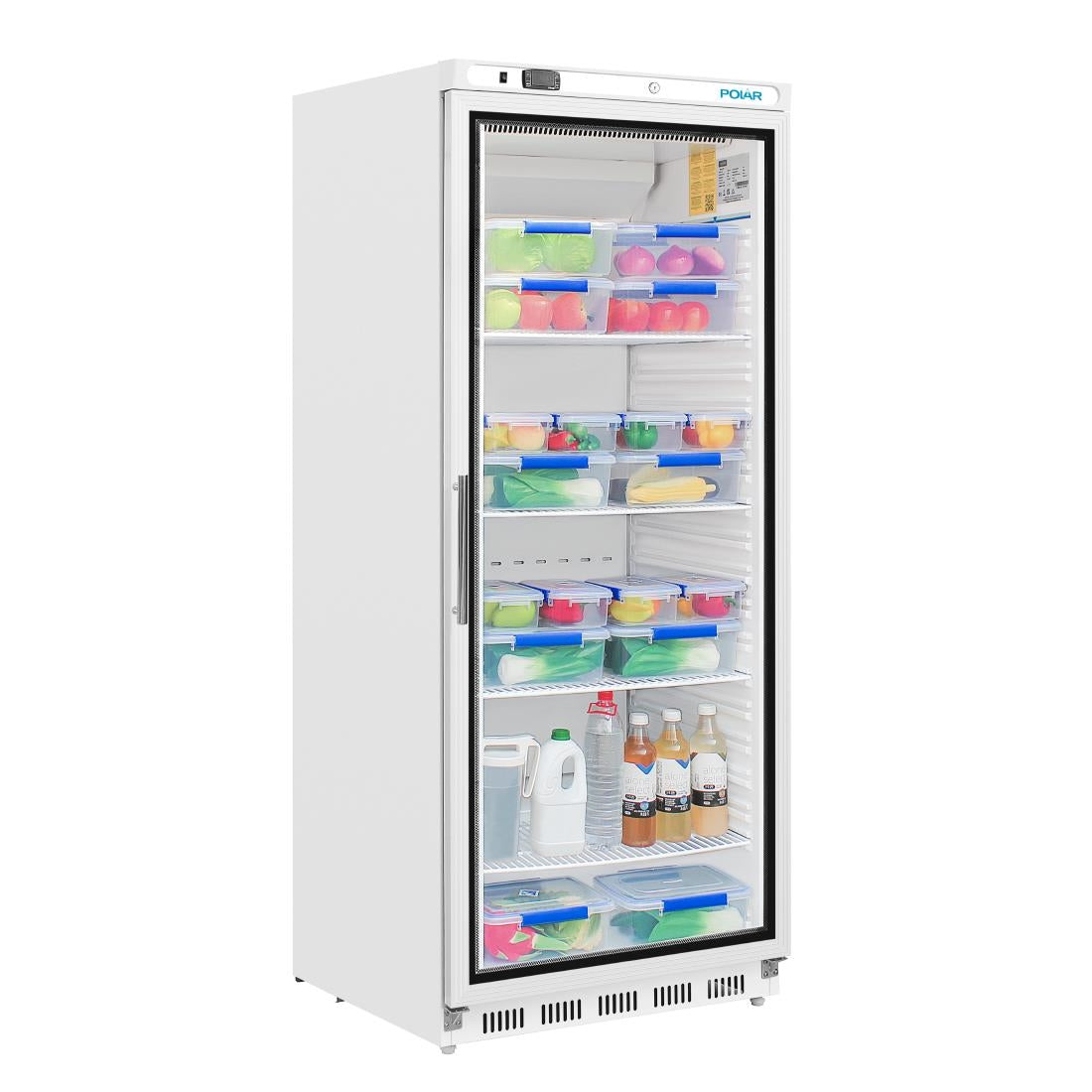 Polar C-Series Upright Display Fridge White 600Ltr CD088-A