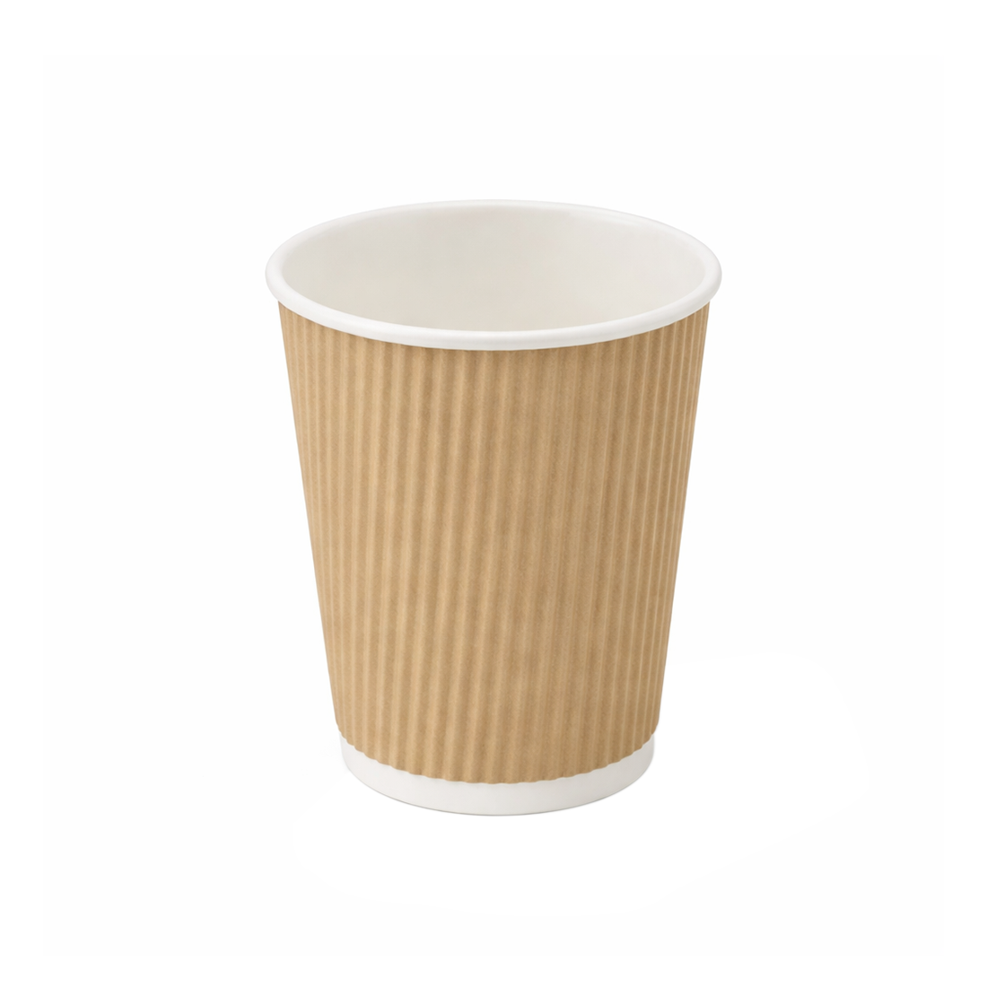 PakMax KRAFT 8oz 80mm Corrugated Hot Paper Cup CHPC-80-8K - Whisk Hospitality - CHPC-80-8K