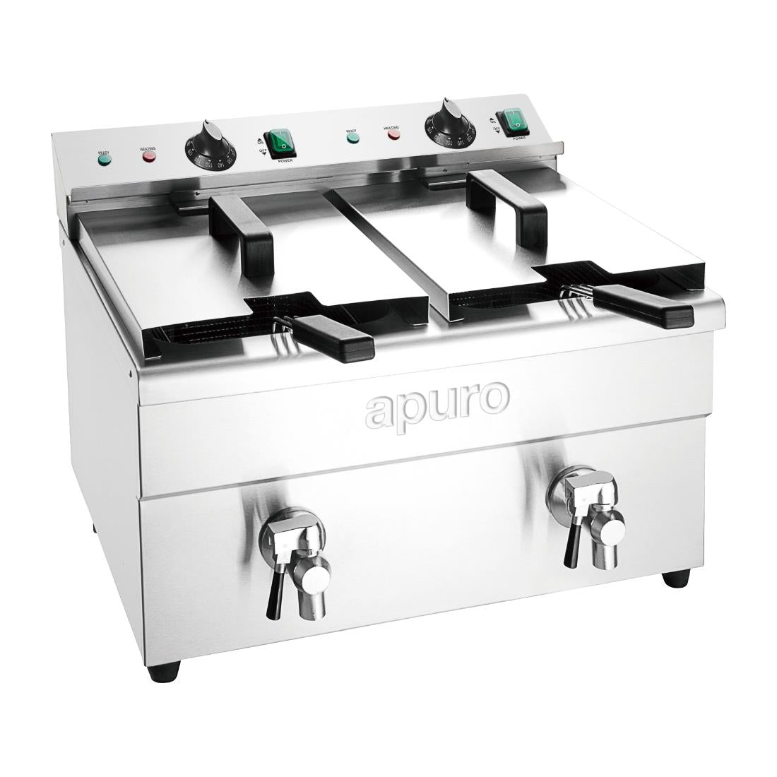 Apuro Double Induction Fryer - 2x7.5ltr - 2x3kW