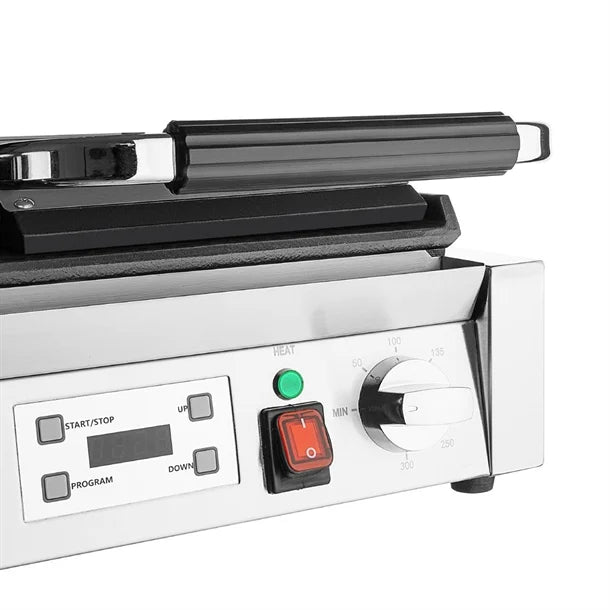 Apuro Double Half Ribbed Contact Grill