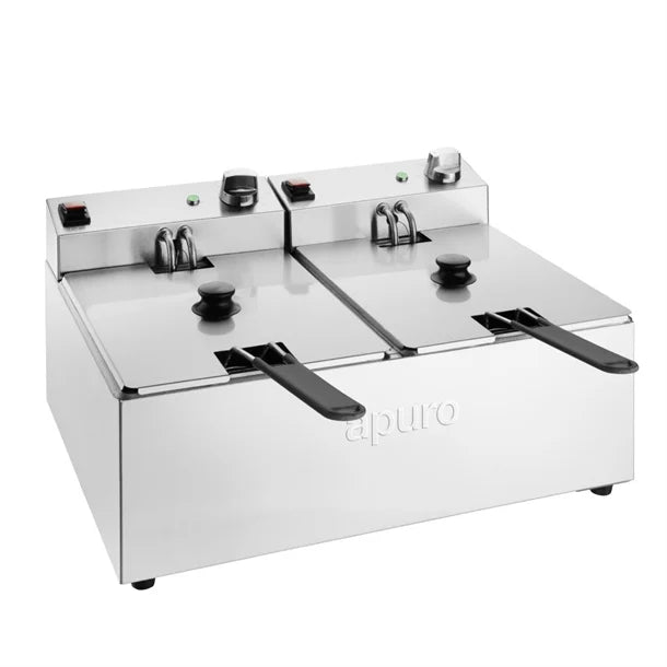 Apuro Twin Tank Fryer 2x5Ltr
