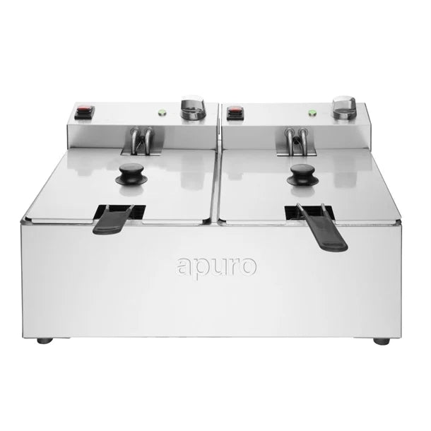 Apuro Twin Tank Fryer 2x5Ltr