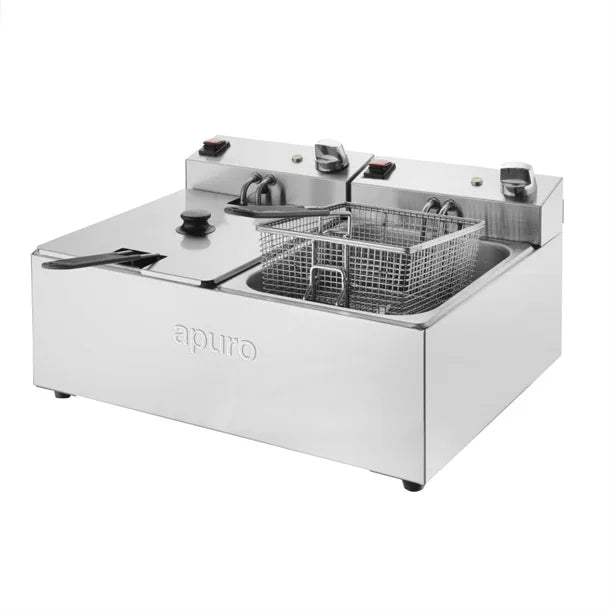 Apuro Twin Tank Fryer 2x5Ltr