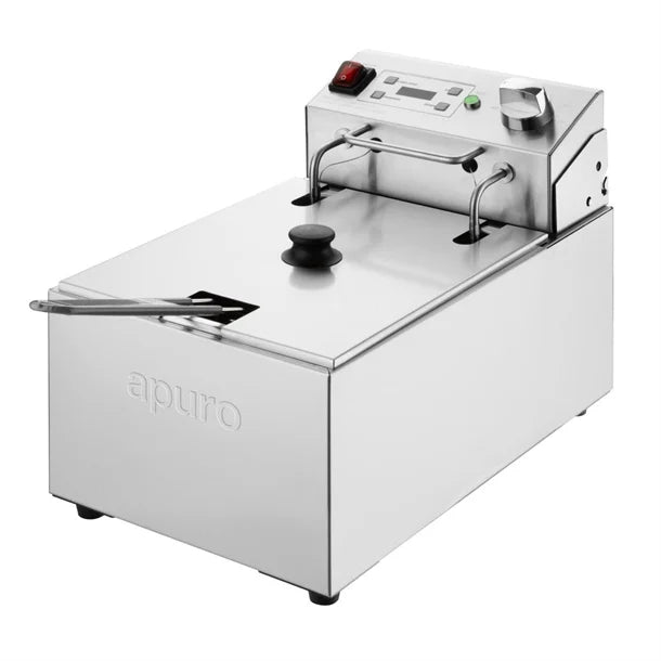 Apuro Single Electric Fryer with Timer 5Ltr