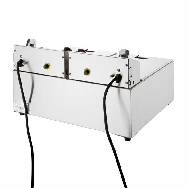 Apuro Double Electric Fryer with Timer 2x5Ltr