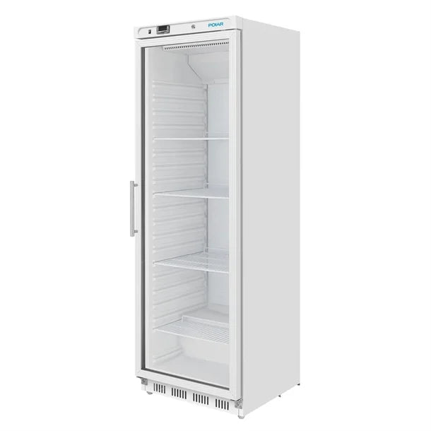 Polar C-Series Upright White Display Fridge 400Ltr