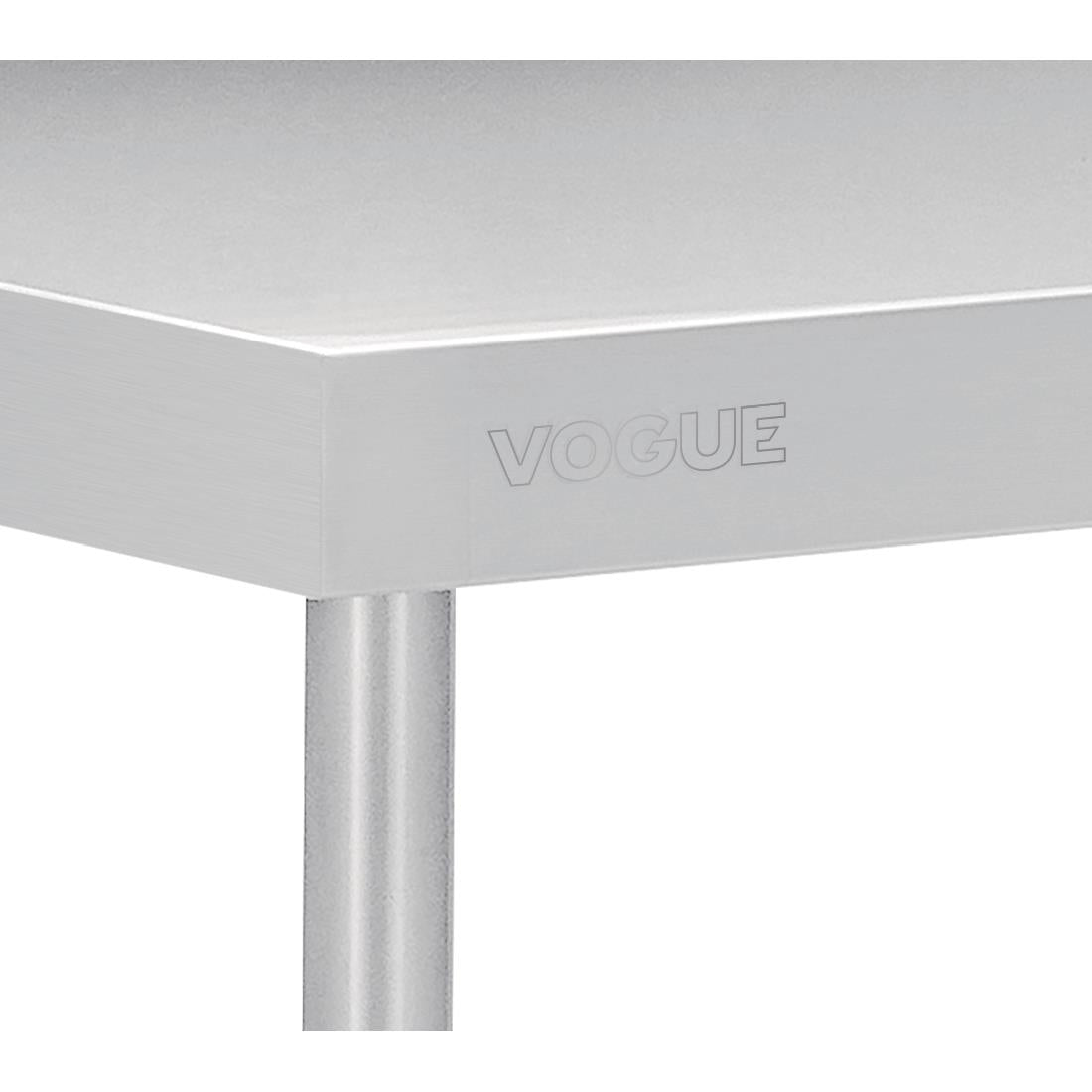 Vogue Premium 304 Stainless Steel Table with Upstand - 1200x600x900mm DA339