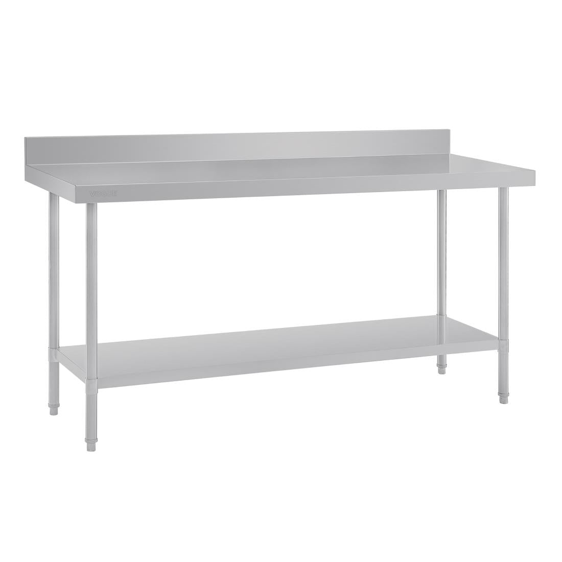 Vogue Premium 304 Stainless Steel Table with Upstand - 1500x600x900mm DA340