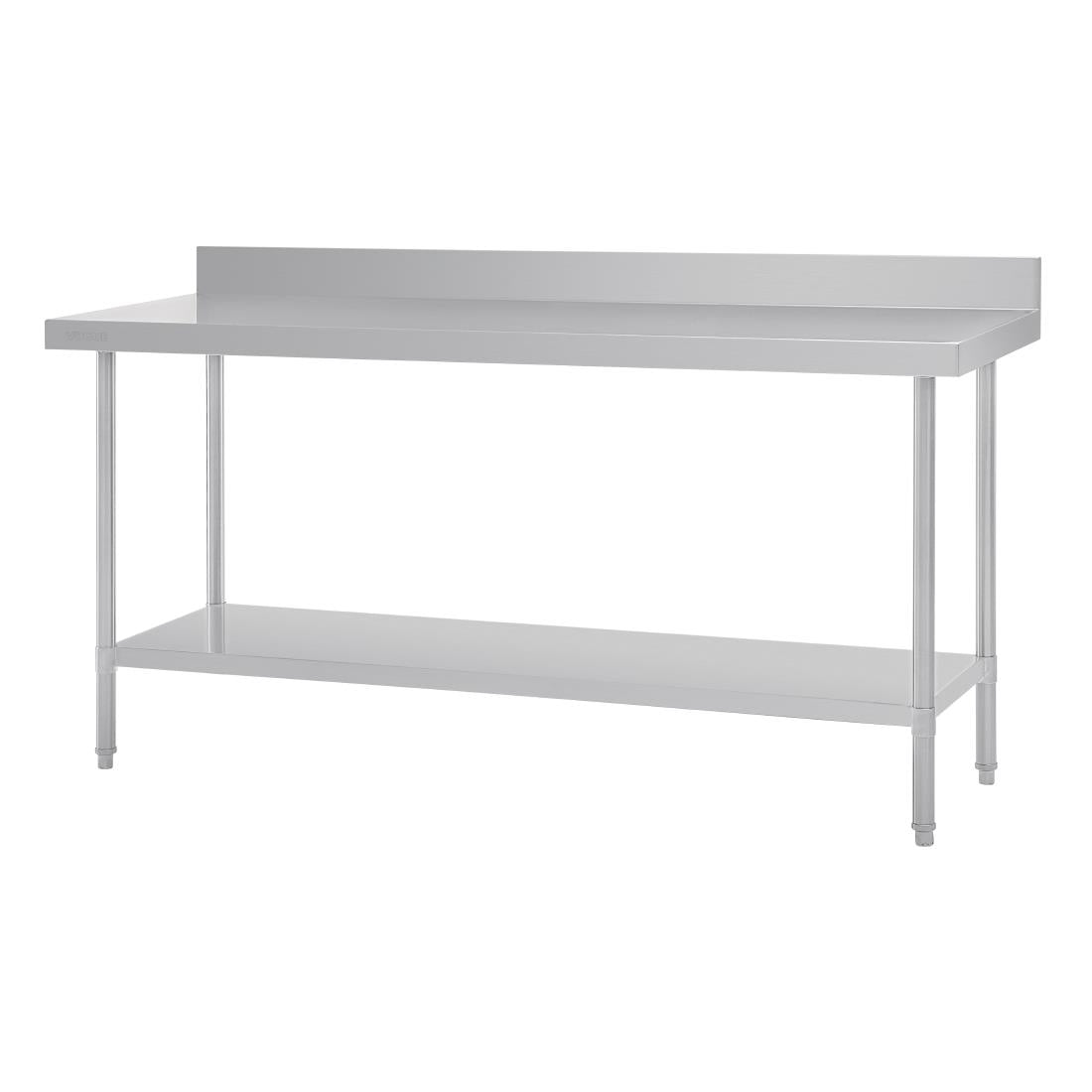 Vogue Premium 304 Stainless Steel Table with Upstand - 1500x600x900mm DA340