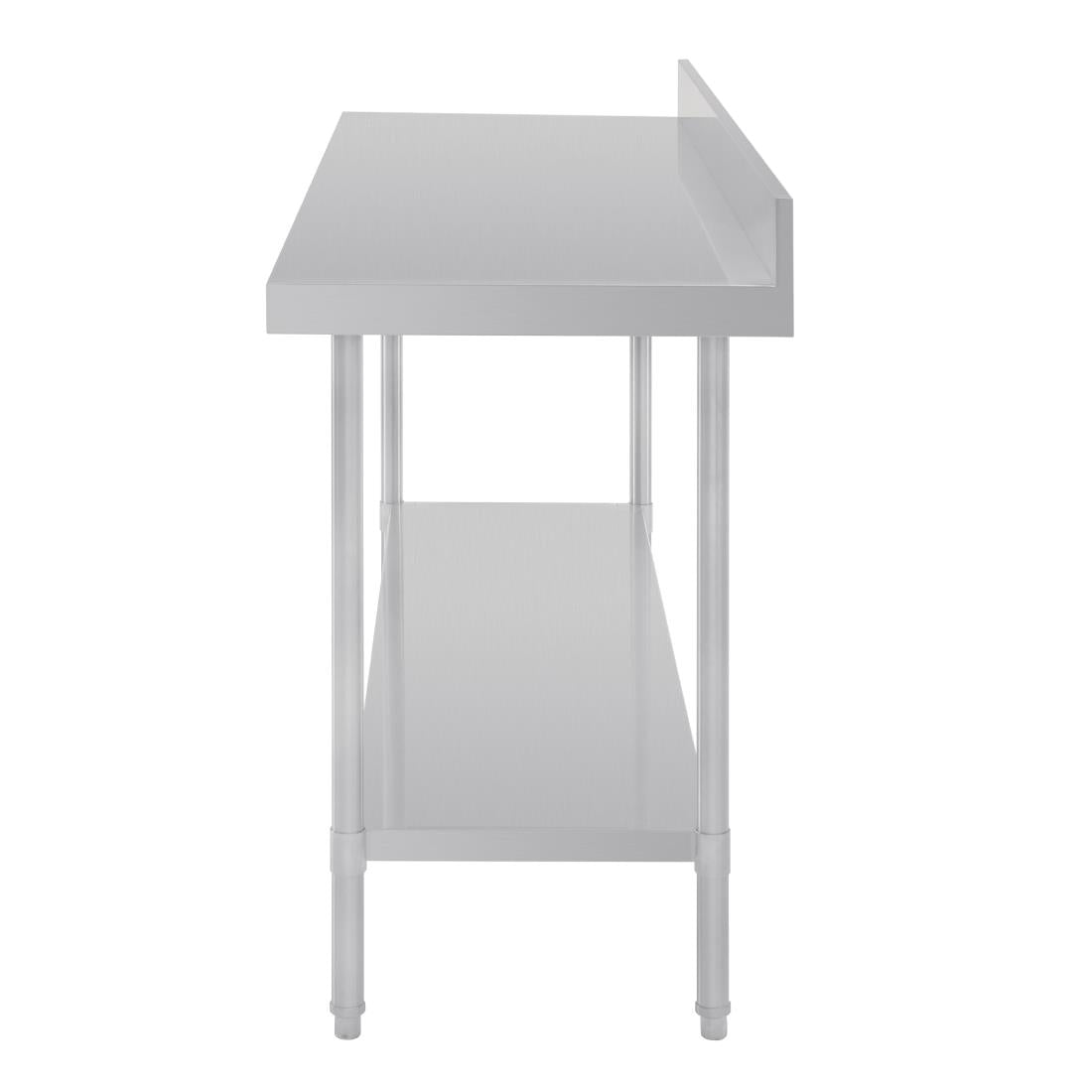 Vogue Premium 304 Stainless Steel Table with Upstand - 1500x600x900mm DA340