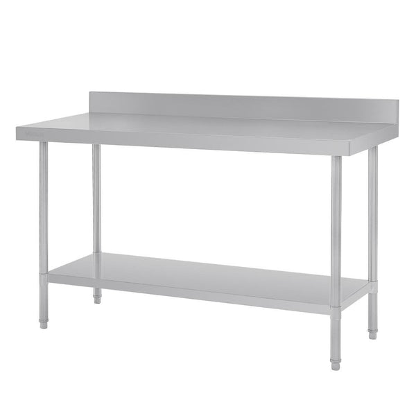 Vogue Premium 304 Stainless Steel Table with Upstand - 1800x600x900mm DA341