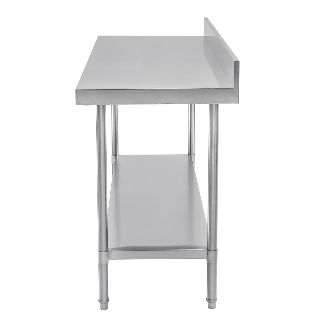 Vogue Premium 304 Stainless Steel Table with Upstand - 1800x600x900mm DA341