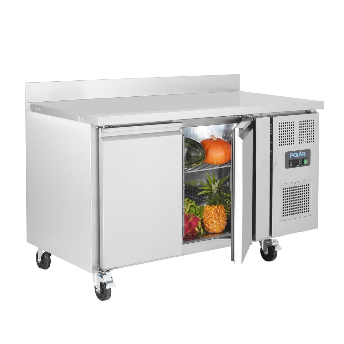 Polar U-Series Double Door Counter Freezer with Upstand 282Ltr DL916-A