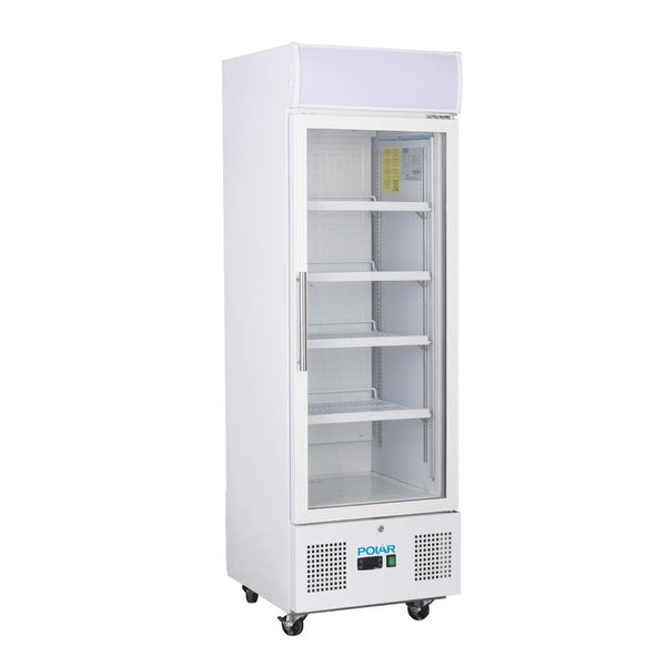 Polar G-Series Upright Display Fridge 218Ltr White DM075-A