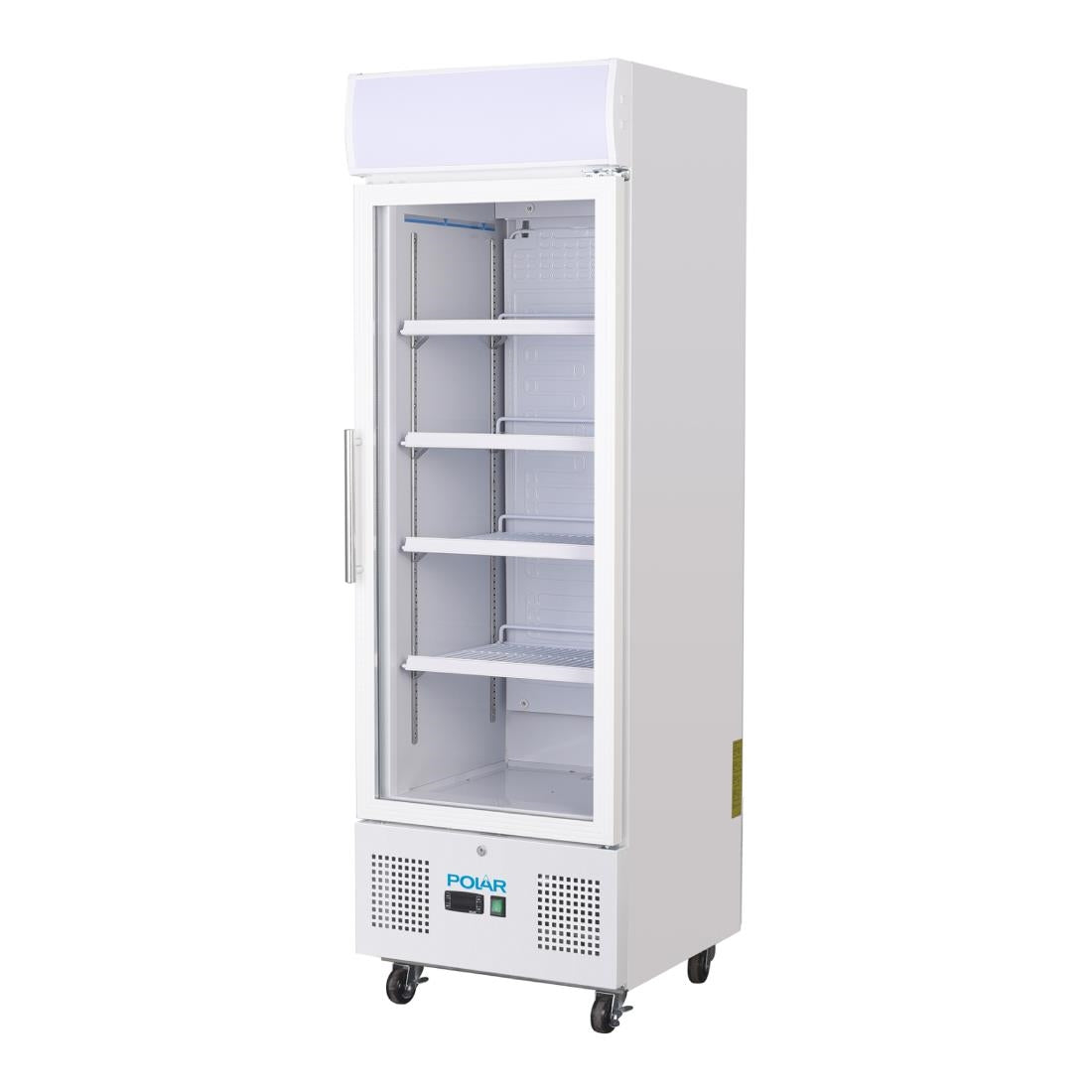 Polar G-Series Upright Display Fridge 218Ltr White