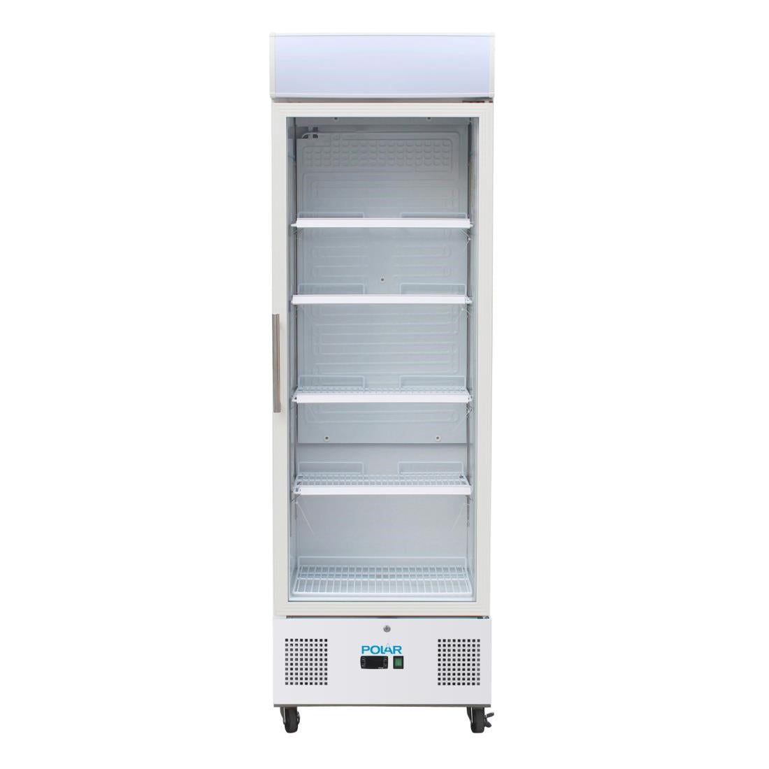 Polar G-Series Upright Display Fridge White - 350Ltr