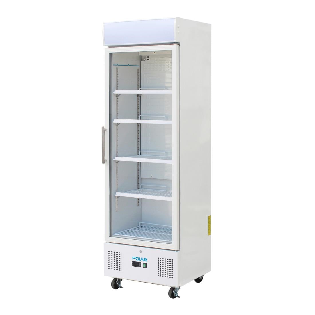 Polar G-Series Upright Display Fridge White - 350Ltr