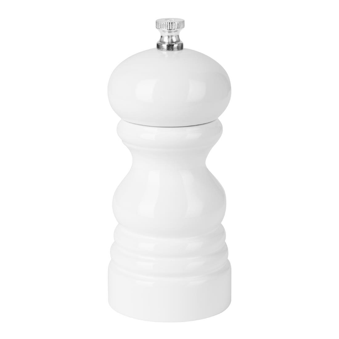 Olympia Salt or Pepper Grinder White Hevea Wood - 125mm DN652