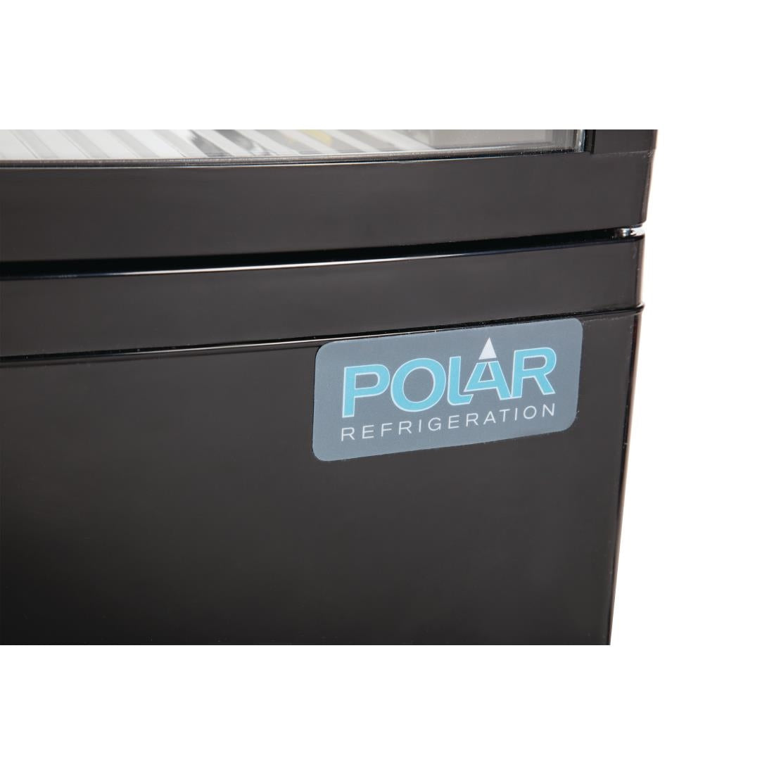 Polar C-Series Energy Efficient Curved Door Display Fridge Black 86Ltr