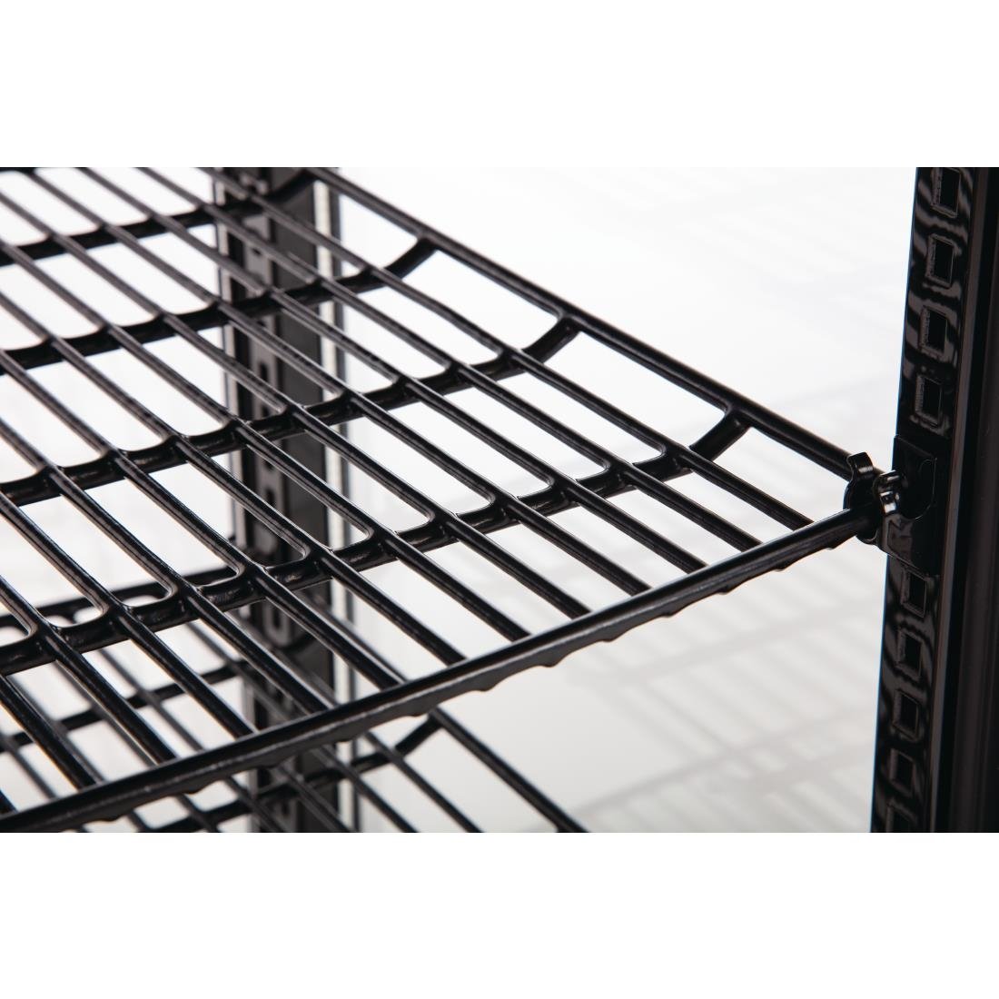 Polar C-Series Energy Efficient Curved Door Display Fridge Black 86Ltr