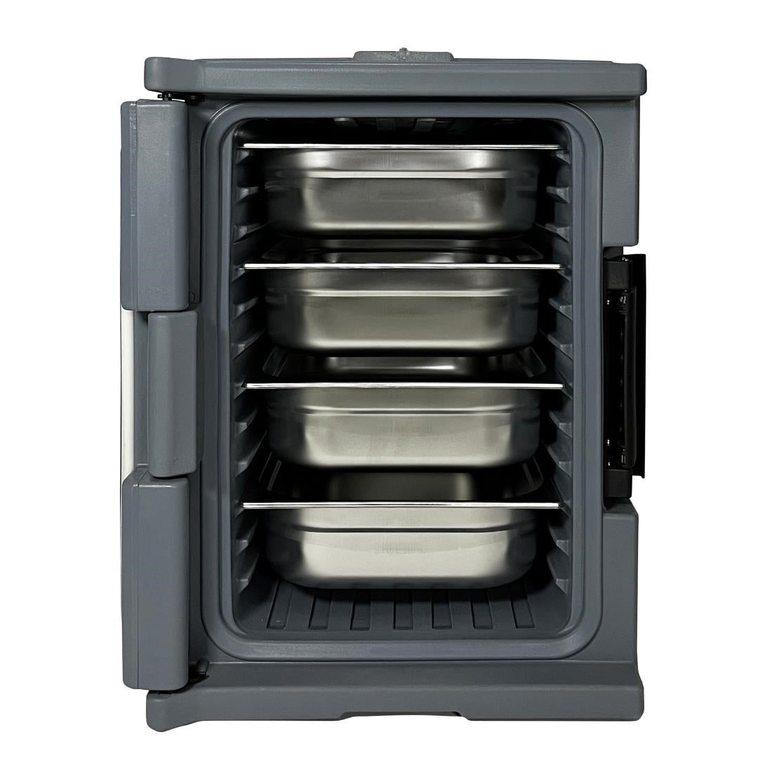 Vogue Thermo-Box 600 Front Loading Box Black for GN Pan Size - 465x610x630mm DX993