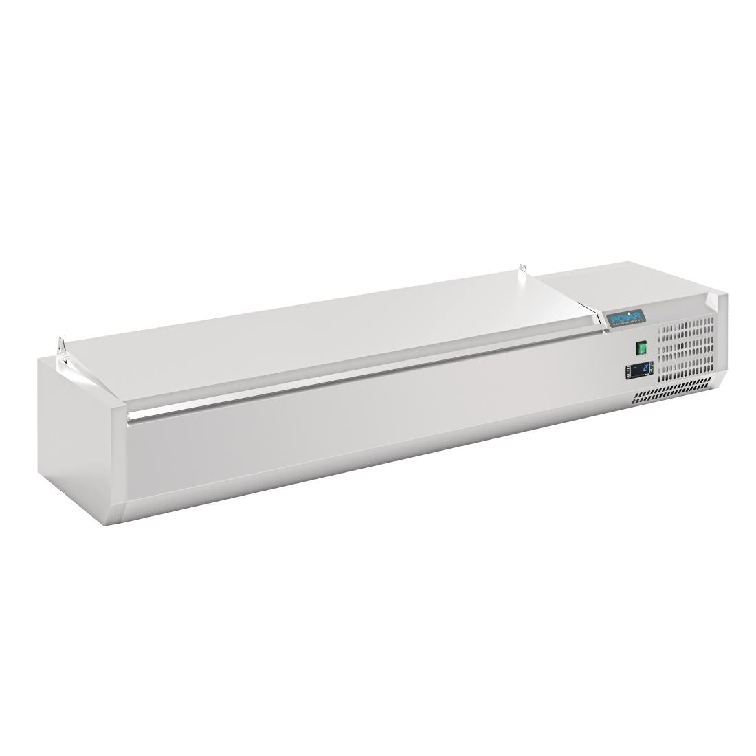 Polar G-Series Countertop Prep Fridge with Lid 7x 1/4GN with Hard Stainless Lid FA855-A