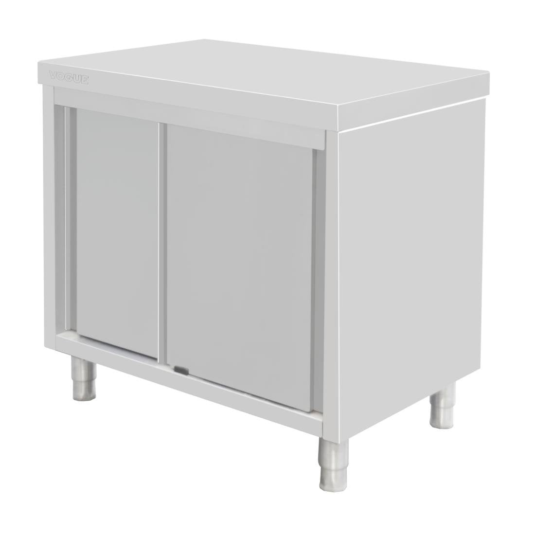 Vogue Standing Floor Cupboard Stainless Steel - 900x- 900x600mm FU584