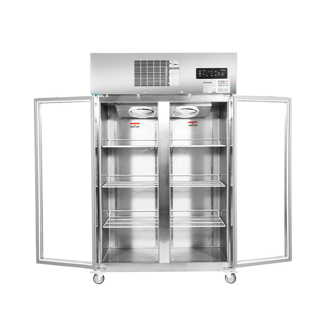 Thermaster Double Door Upright Display Fridge - SUCG1000