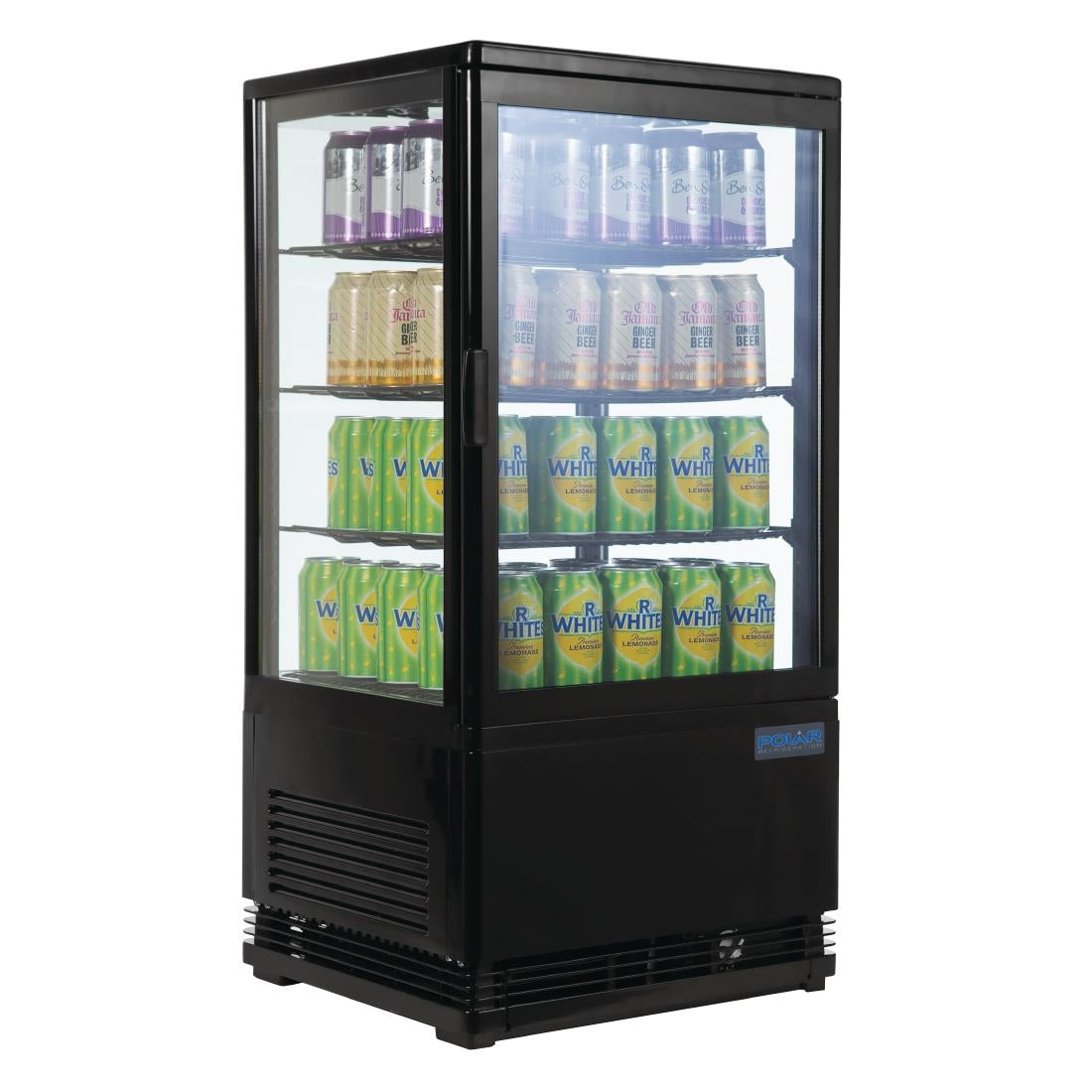 Polar C-Series Energy Efficient Display Fridge Black 68Ltr