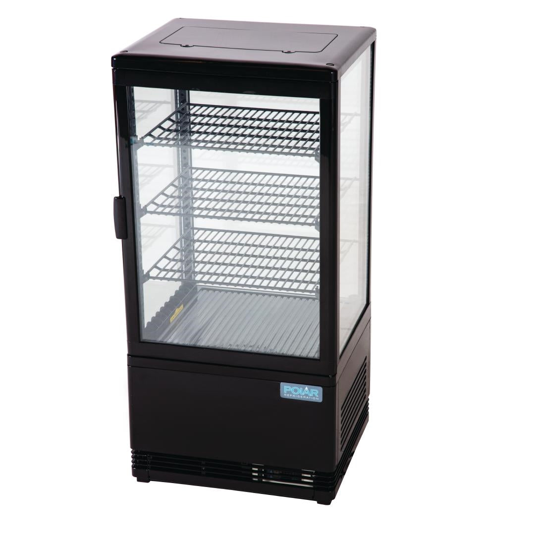 Polar C-Series Energy Efficient Display Fridge Black 68Ltr