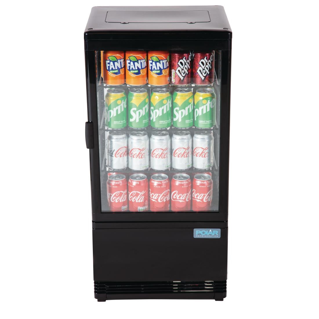 Polar C-Series Energy Efficient Display Fridge Black 68Ltr