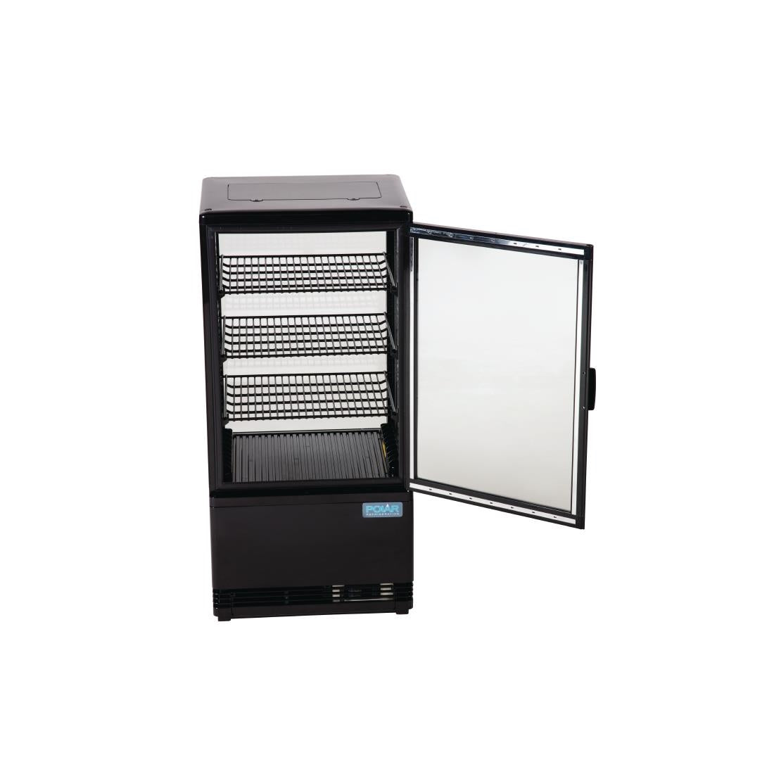 Polar C-Series Energy Efficient Display Fridge Black 68Ltr