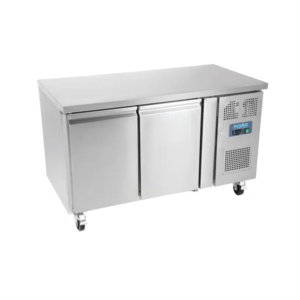 Polar U-Series Double Door Counter Fridge - 282Ltr