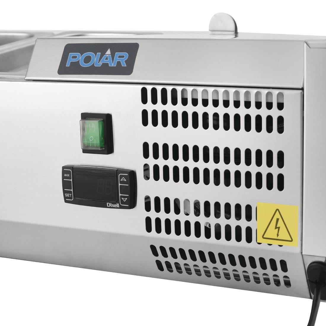 Polar G-Series Countertop Prep Fridge 10x 1/4GN with Glass Sneeze guard