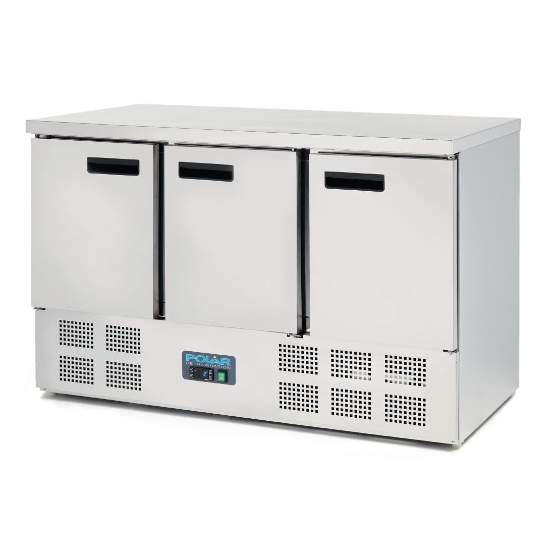 Polar G-Series Triple Door Counter Fridge 368Ltr G622-A