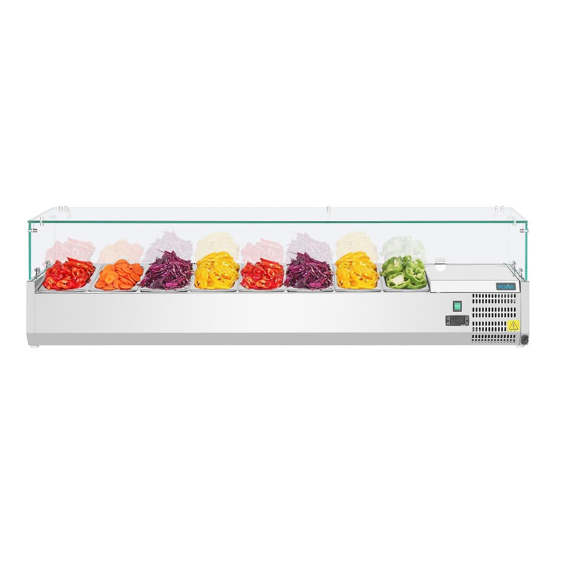 Polar G-Series Countertop Prep Fridge 8x 1/3GN with Glass Sneeze guard
