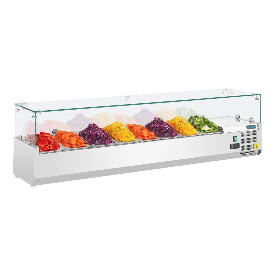 Polar G-Series Countertop Prep Fridge 8x 1/3GN with Glass Sneeze guard