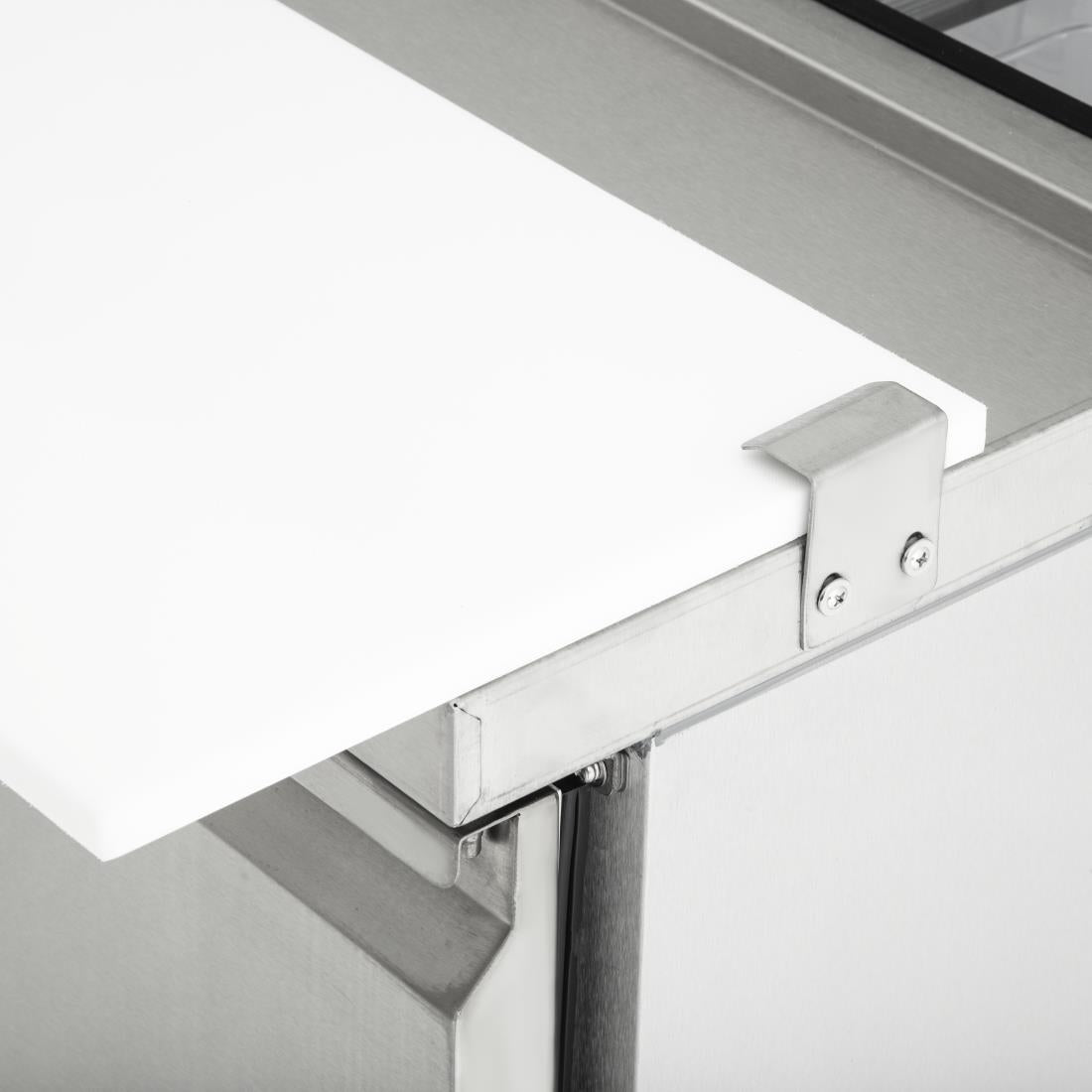 Polar U-Series Double Door Prep Counter Fridge 527Ltr