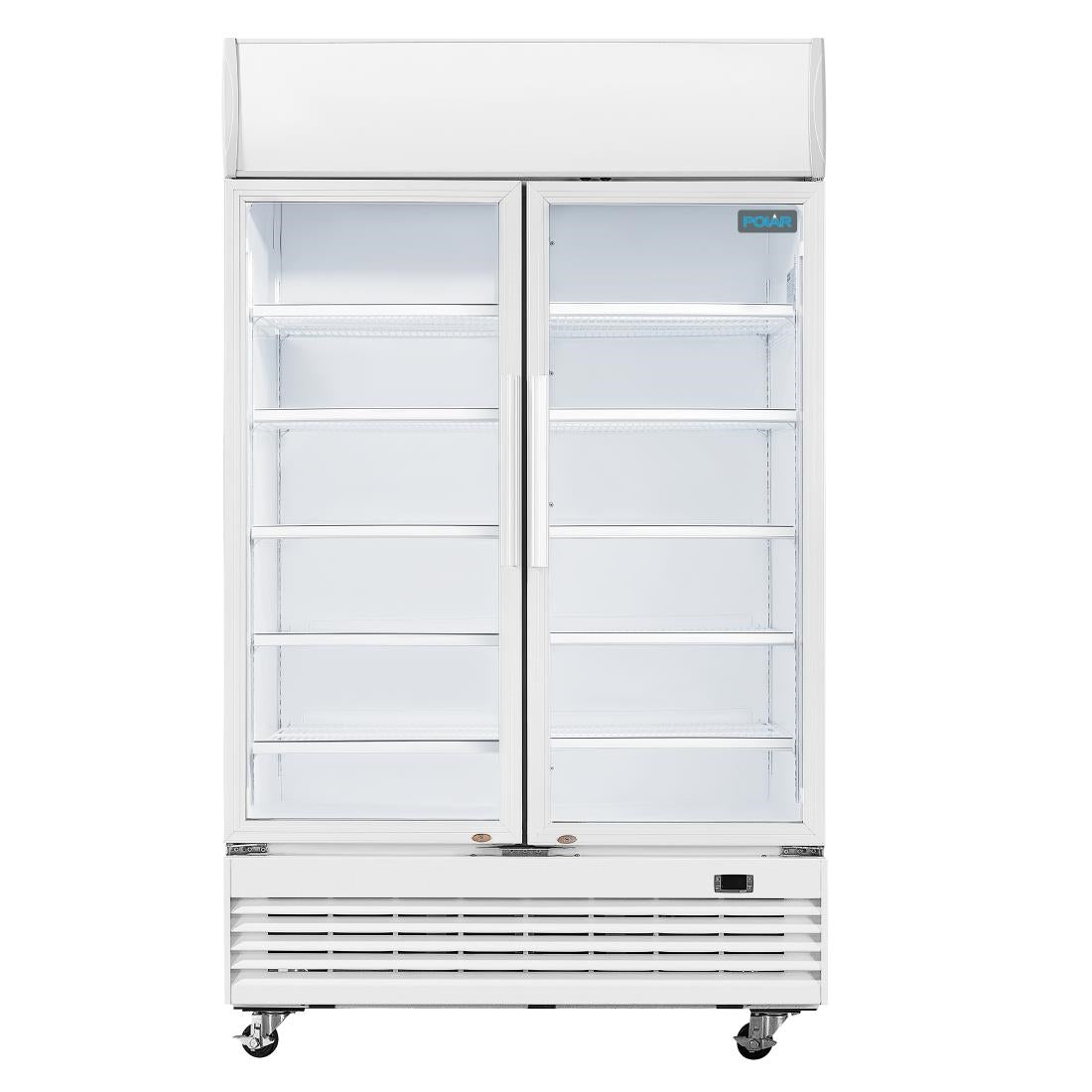 Polar G-Series Upright Display Cooler with Light Box Hinged Door 950Ltr