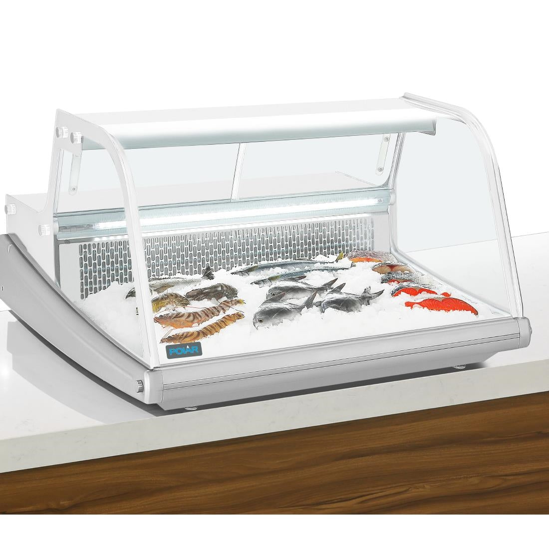 Polar Counter Top Serve Over Fish Display Unit White - 915mm GE960-A