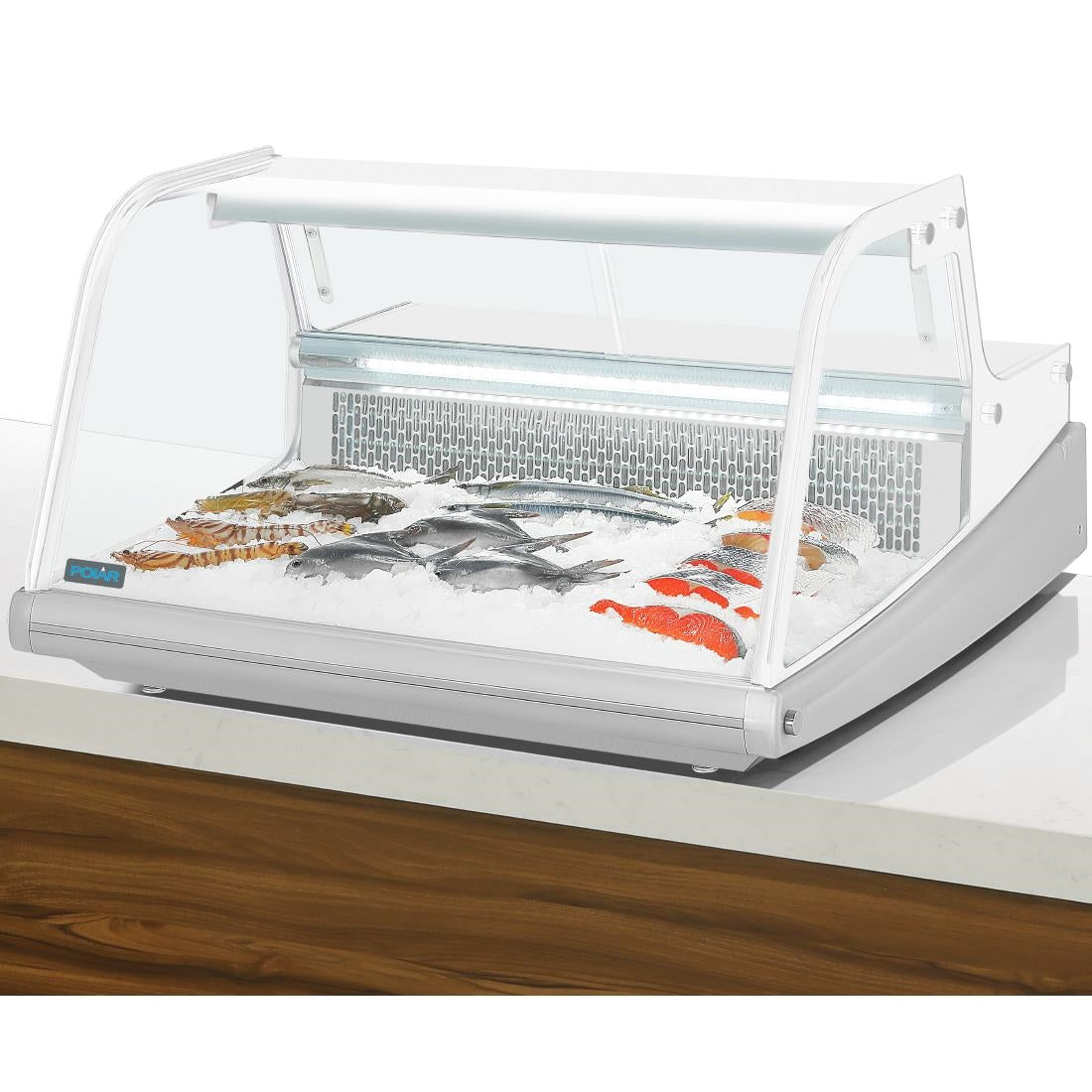Polar Counter Top Serve Over Fish Display Unit White - 915mm GE960-A