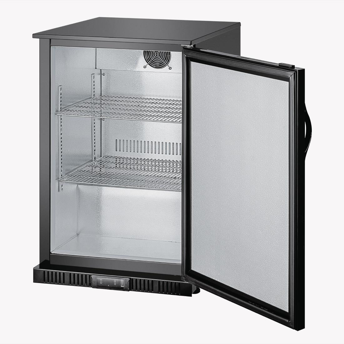 Polar G-Series Back Bar Cooler with Single Solid Hinged Door Black - 850mm GE997-A