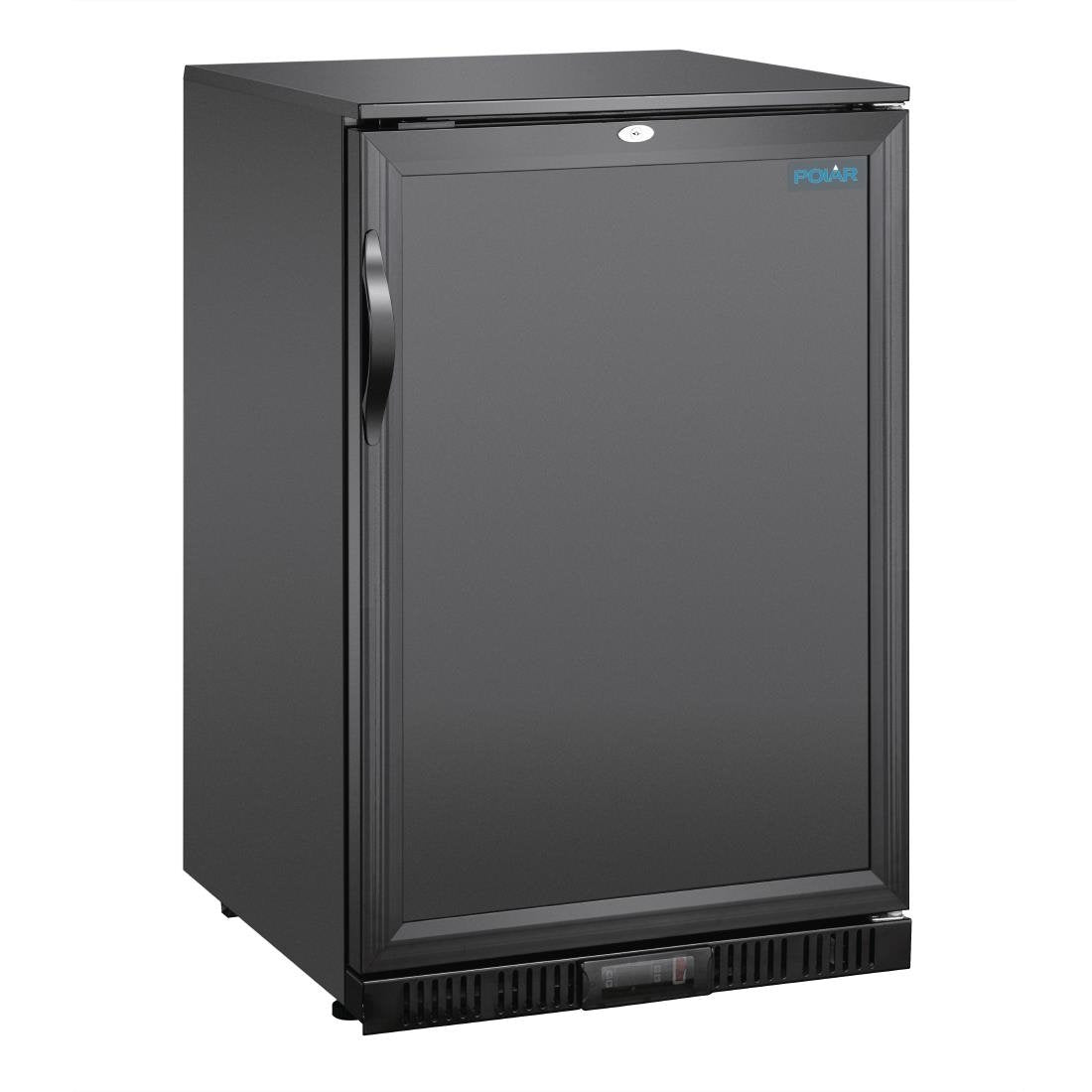 Polar G-Series Back Bar Cooler with Single Solid Hinged Door Black - 850mm GE997-A