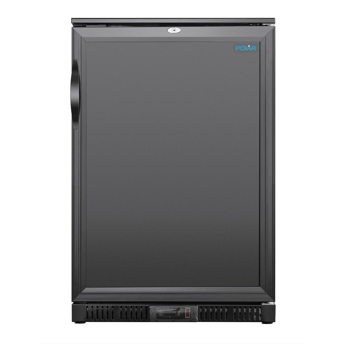 Polar G-Series Back Bar Cooler with Single Solid Hinged Door Black - 850mm GE997-A