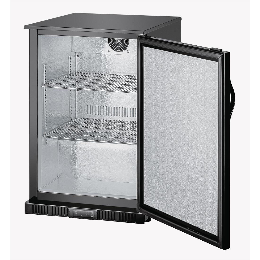 Polar G-Series Back Bar Cooler with Single Solid Hinged Door Black - 850mm GE997-A