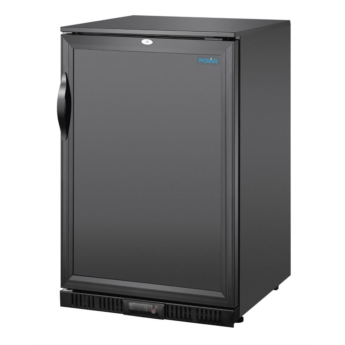Polar G-Series Back Bar Cooler with Single Solid Hinged Door Black - 850mm GE997-A